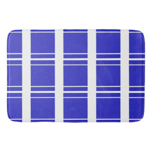 Blauw Witte Gebandeerde Streep Badmat