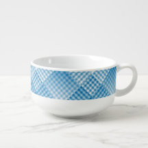 Blauw Witte Geruite Abstracte Patroon