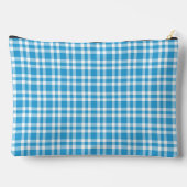 Blauw Witte Geruite Patroon Groot Etui (Achterkant)
