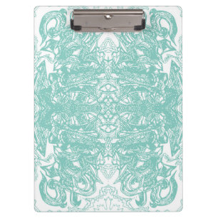 Blauw-witte graffiti klembord