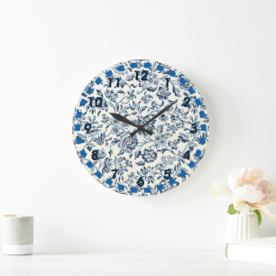  blauw-witte  grote klok