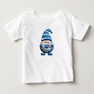 Blauw Witte Hanukkah Kabouter met Menora