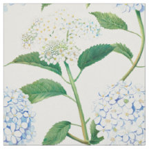 Blauw Witte Hortensia Tuinpatroon