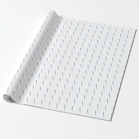 Blauw-witte kerstfeestpatronen Decoratief Cadeaupapier (Uitgerold)