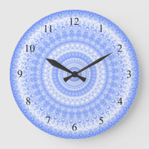 Blauw Witte Keuken Wandklok Grote Klok