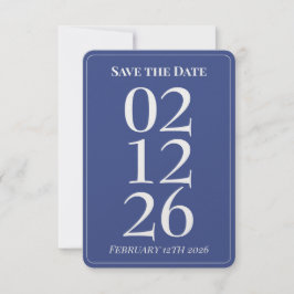 Blauw & Witte Kust Bruiloft Save the Date Kaarten