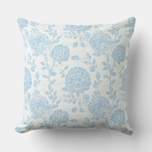 Blauw Witte Kustoma Oma Worp Kussen