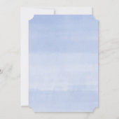 Blauw witte lente bloemen gouden jongen doop kaart (Achterkant)