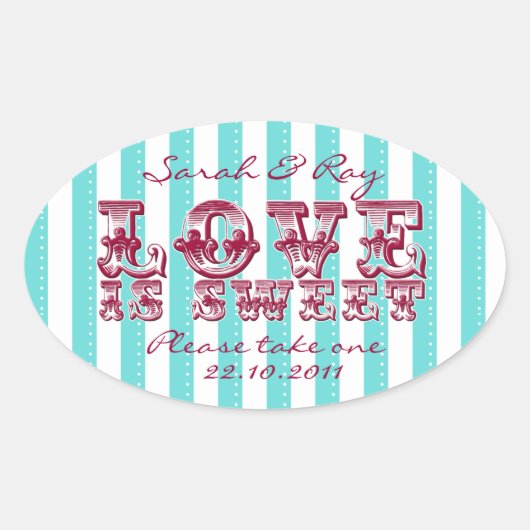 Blauw-witte liefde is zoete sticker (Voorkant)