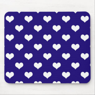 Blauw Witte Lieve Harten Ontwerp Muismat