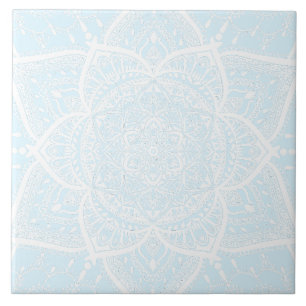 Blauw-witte mandala - Loergan in het Noordpoolgebi Tegeltje