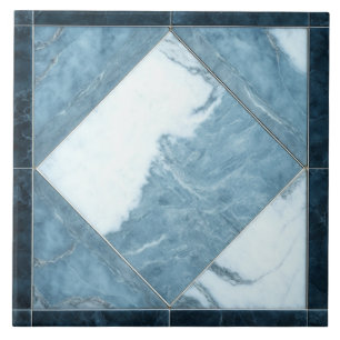 Blauw Witte Marmeren Keramische Tegels Elegante In Tegeltje