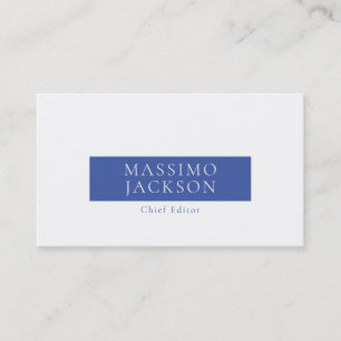 Blauw Witte Minimalistische Moderne Professioneel  Visitekaartje