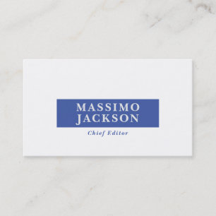 Blauw Witte Minimalistische Moderne Professioneel  Visitekaartje