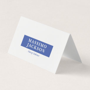 Blauw Witte Minimalistische Moderne Professioneel  Visitekaartjes