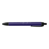 Blauw-witte naam monogram zwarte inkt pen (Bodem)