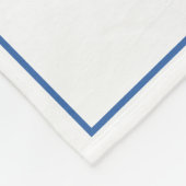 Blauw-witte palmboom Monogram Fleece Deken (Hoek)