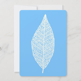 Blauw-witte platte kaart met lijngerelateerde blad