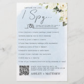 Blauw-witte roos "I Spy" Wedding Game (Voorkant)