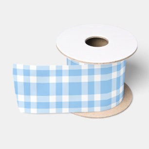 Blauw Witte Ruitjesprint Lint