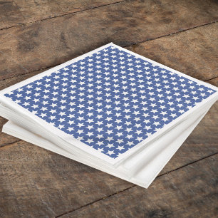 Blauw-witte sterren Schattige Custom Servet