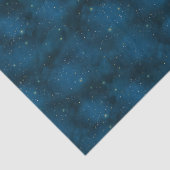 Blauw-witte Sterrennacht Celestial Tissuepapier (Detail)