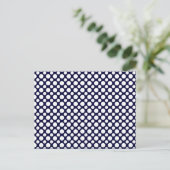 Blauw Witte Stippen Blanke Ansichtkaart Briefkaart (Staand voorkant)