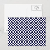 Blauw Witte Stippen Blanke Ansichtkaart Briefkaart (Voorkant / Achterkant)