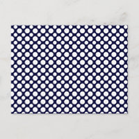 Blauw Witte Stippen Blanke Ansichtkaart