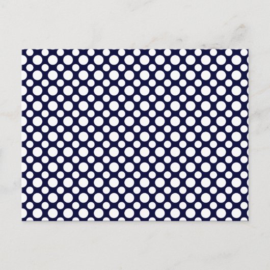 Blauw Witte Stippen Blanke Ansichtkaart Briefkaart (Voorkant)