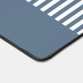 Blauw-witte streep gepersonaliseerde moderne elega bureaumat (Hoek)