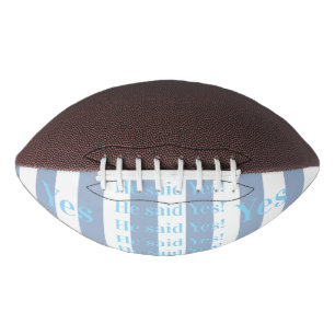 Blauw & Witte Streep Hij zei Ja! Voetbal Sport American Football