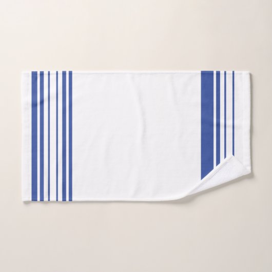 Blauw-witte streepaccent bad handdoek (Handdoek)