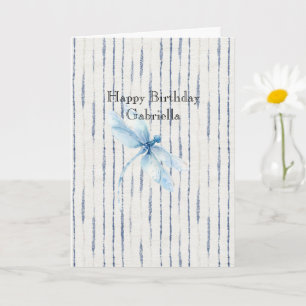 Blauw Witte Strepen Libel Geloof Kaart