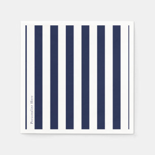Blauw & Witte Strepen Modern Gestreepte Gepersonal Servet