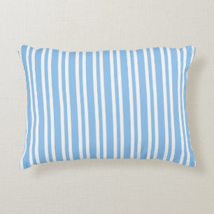 Blauw Witte Strepen Naadloos Patroon Accent Kussen