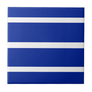 Blauw-witte strepen ontwerp tegeltje