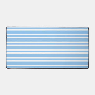 Blauw Witte Strepen Patroon Bureaumat
