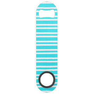 Blauw Witte Strepen Patroon Speed Flessenopener