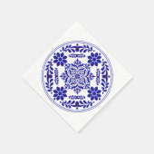 Blauw-witte Talavera Drie Servet (Hoek)