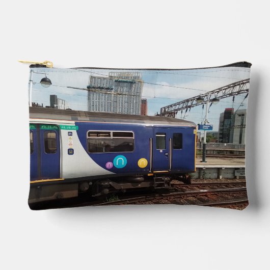 Blauw-witte trein etui (Voorkant)