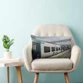 Blauw-witte trein kussen (Stoel)