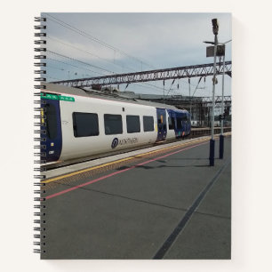 Blauw-witte trein notitieboek