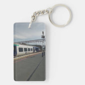 Blauw-witte trein sleutelhanger (achterkant)