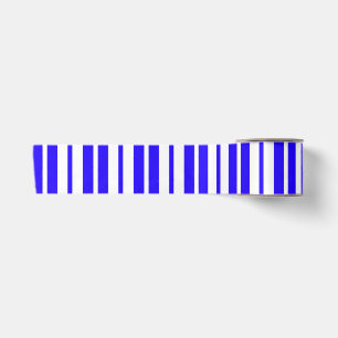 Blauw Witte Verticale Strepen Patroon Lint
