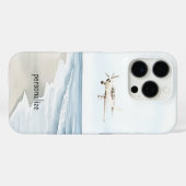 Blauw-witte vliegtuigen Case-Mate iPhone case (Achterkant (horizontaal))