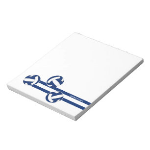 blauw witte volleybal aangepaste naam notitieblok
