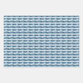 Blauw-witte Waterverf Bergen Inpakpapier Vel (Voorkant)