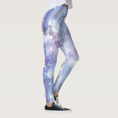 Blauw-witte Waterverf Leggings (Rechts)
