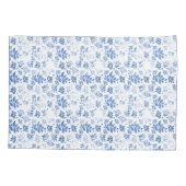 Blauw-witte wilg blad dambord patroon kussensloop (Achterkant)